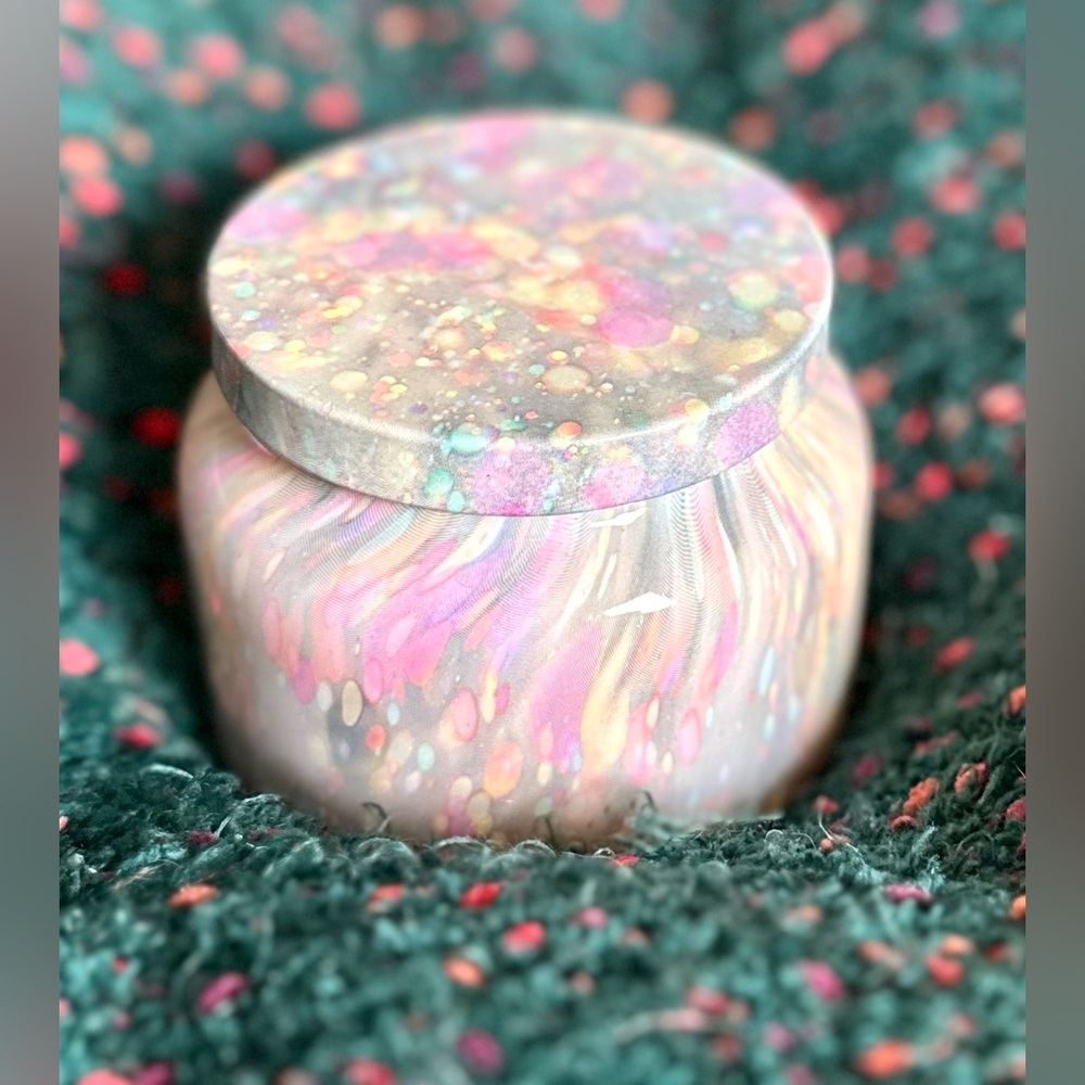 ‼️RARE‼️🎸Capri Blue🎸🔥NWT🔥Anthropologie All A Glow Glass Jar Candle 8oz. - Picture 3 of 10
